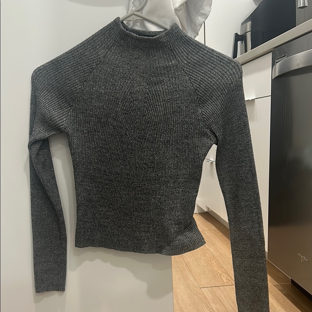Bershka Gray Cowl Neck Sweater